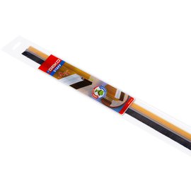 101942 Paraspifferi per porte STAFF - con spazzola fissa - 100 cm - pvc rigido - trasparente - Geko