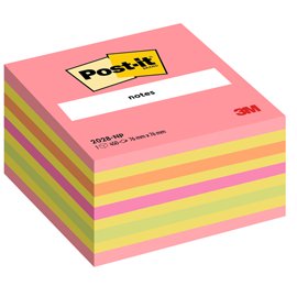 Blocco foglietti Cubo - 2028-NP - 76 x 76 mm - 72 gr - colori assortiti - 450 fogli - Post-it