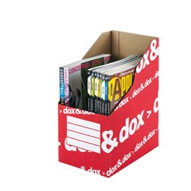 44804 Portariviste Dox&Dox - 17 x 35 x 25 cm - bianco/rosso - Esselte Dox