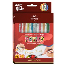 Roller gel colorati - colori fruit - Koh.I.Noor - astuccio 10 roller