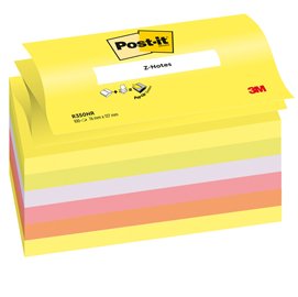 Blocco Post-it Super Sticky Z Notes - R350NR - 76 x 127 mm - assortiti neon - 100 fogli - Post-it