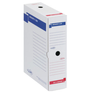 Scatola archivio Memory X100 - 25 x 35 cm - dorso 10 cm - bianco - Sei Rota