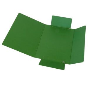 Cartella 3 lembi con elastico - A4 - dorso variabile - presspan - verde - Cartotecnica del Garda