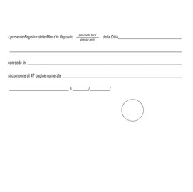 Registro merci in deposito - 31 x 24