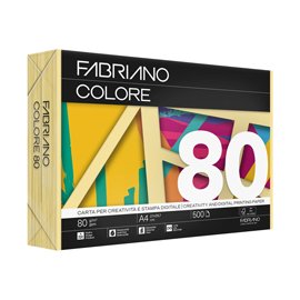 FabrianoColore - A4 - 80 gr - colori tenui banana - Fabriano - conf. 500 fogli