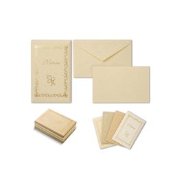 Taschetta 10 biglietti + 10 buste - Natura - 9 x 14 cm - colori assortiti - Rex Sadoch