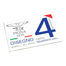 67601 Album Pigna4 - 24 x 33 cm - 4 angoli - 20 fogli - 200 gr - liscio squadrato - Pigna
