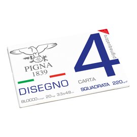 Album Pigna4 - 33 x 48 cm - 4 angoli - 20 fogli - 200 gr - liscio squadrato - Pigna