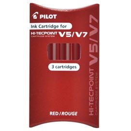 Refill Hi Tecpoint V5/V7 ricaricabile begreen - rosso - Pilot - conf. 3 pezzi