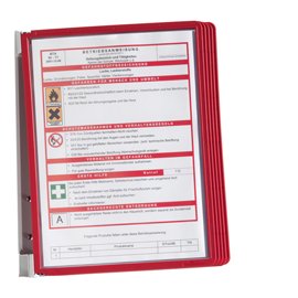 Leggio da parete Vario Wall 5 - 5 pannelli Sherpa inclusi - rosso - Durable