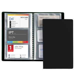 Porta biglietti da visita - 20 buste con 3 tasche ciascuna - 12