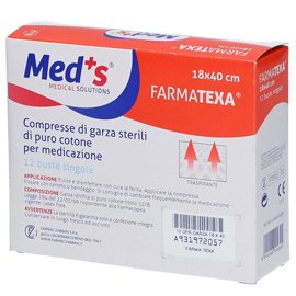 73565 Garza sterile - 18 x 40 cm - MED'S - scatola da 12 compresse (imbustate singolarmente)