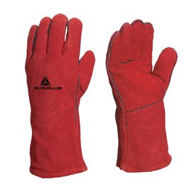 Guanti per saldatori CA515R - pelle crosta di bovino - taglia 10 - rosso - Deltaplus