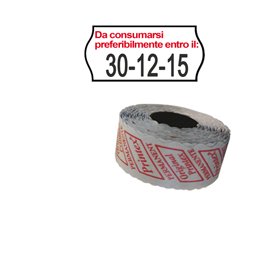 74899 Printex - pack 10 rotoli Rotolo da 1000 etichette a onda per Printex Smart 8/2612 - DA CONSUMARSI… - 26x12 mm - adesivo permanente - bianco -