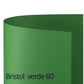 Cartoncino Bristol Color - 50 x 70 cm - 200 gr - verde 60 - Favini - conf. 25 pezzi