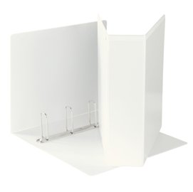 80296 Raccoglitore personalizzabile Display - 22 x 30 cm - 4 anelli quadri 65 mm - bianco - Esselte