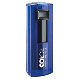 Timbro Pocket Stamp Plus 30 - 18 x 47 mm - 5 righe - autoinchiostrante - blu indaco- Colop