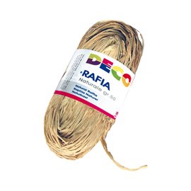 86082 Rafia - colore naturale - 50 gr - Deco