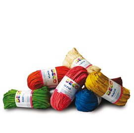 86083 Rafia - colori assortiti - Deco - conf. 10 pezzi