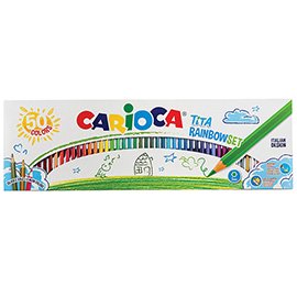 Matite colorate Tita Rainbow - colori assortiti - Carioca - scatola 50 pezzi