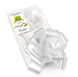88210 Nastri strip 6800 - in polipropilene - bianco 01 - per fiocco autocomponibile - 50 mm - diametro 20 cm - Brizzolari - conf. 30 pezzi