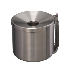 Posacenere murale Nido - diametro 16 cm - H 14 cm - 2 L - acciaio inox - Medial