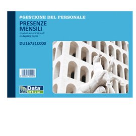 Blocco presenze mensili - 25/25 copie autoricalcanti - 14