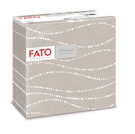 Tovagliolo linea AirLaid - carta - 40 x 40 cm - perla / tortora - Fato - conf. 50 pezzi