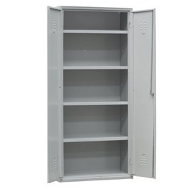 91662 Armadio multiuso in metallo - a 2 ante - 80 x 40 x180 cm - grigio - Fasma