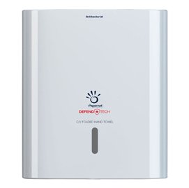 Dispenser antibatterico Defend Tech - per asciugamani piegati a C/V - Papernet