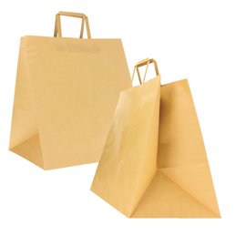 91979 Shoppers Flat maxi - 36 x 32 x 36 cm - carta kraft - avana - Mainetti Bags - conf. 150 pezzi