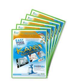 92162 Tasca a L - con retro magnetico - A4 - verde - Djois - conf. 5 pezzi