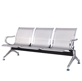 92360 Panca attesa - 3 posti - in acciaio - grigio - Serena Group
