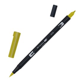 93240 Pennarello Dual Brush N076 - green ochre - Tombow