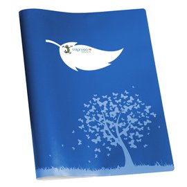 Coprimaxi Green - 21 x 30 cm - carta - 120gr  - c/tasche - blu - Colorosa