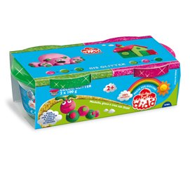 Pasta Glitter - 100gr - magenta/verde glitter - Didò - conf. 2 pezzi