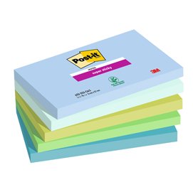 94366 Blocco Post-it Super Sticky - 655-5SS- OAS - 76 x 127 mm - colori Oasis - 90 fogli - Post-it - conf. 5 pezzi