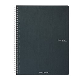 Maxiquaderno Ecoqua original - A4 - 90 gr - 5 mm - 70 fogli - verde scuro - spiralato - Fabriano