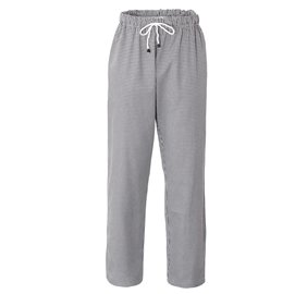 95442 Pantalone cuoco Plutone - unisex - taglia M - bianco/quadretti neri - Giblor's
