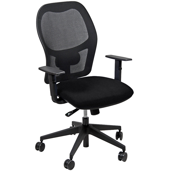 95888 Seduta operativa Hubble HUHU - tessuto Chili - braccioli regolabili - nero - Unisit