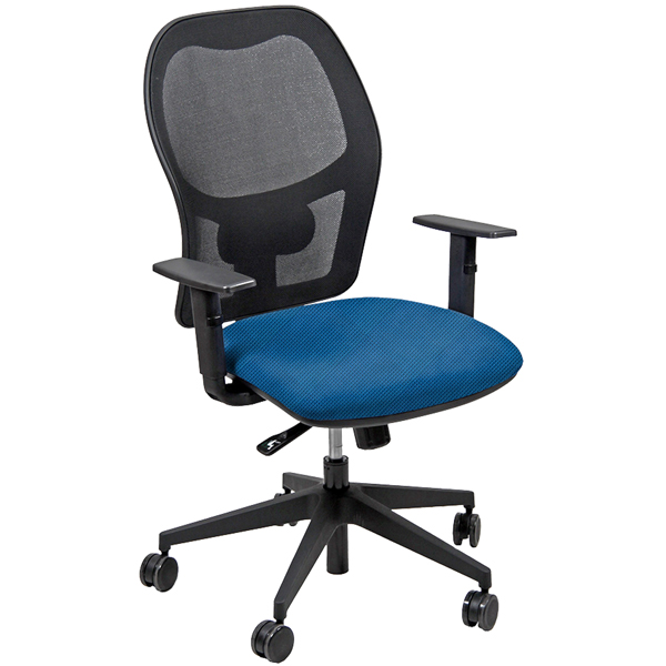 Seduta operativa Hubble HUHU - tessuto Target - braccioli regolabili - blu - Unisit