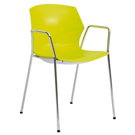 96554 Seduta attesa No Frill NFBR - con braccioli inclusi - giallo limone - Unisit