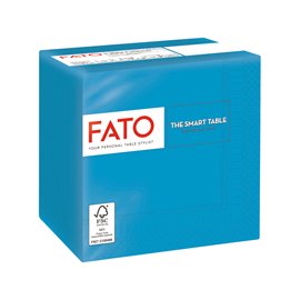 Tovagliolo - carta - 24 x 24 cm - 2 veli - turchese - Fato - conf. 100 pezzi