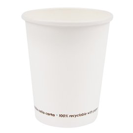 96730 Bicchiere in carta - 250 ml - bianco - Signor Bio - conf. 50 pezzi