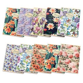 97642 Quaderno Nature Flowers - A5 - 5 mm - 42 fogli - 80 gr - Pigna