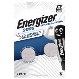 Micropila CR2025 - 3V - a pastiglia - Ultimate Lithium - Energizer - blister 2 pezzi