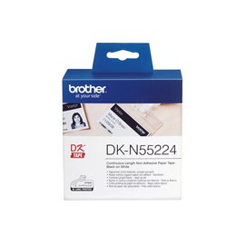 Brother - Rotolo nastro - in carta non adesiva - Nero/Bianco - 54mm x 30