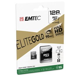 EMTM128GXC10GP Emtec - Micro SDXC Class 10 Gold + con Adattatore - ECMSDM128GXC10GP - 128GB