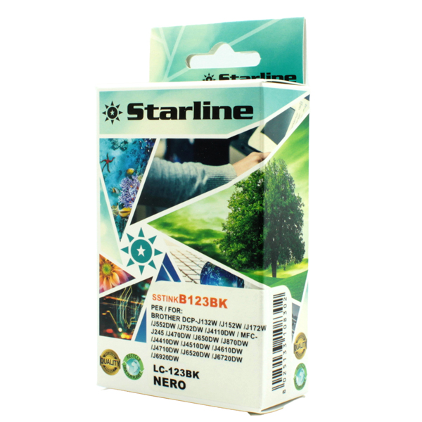 Starline - Cartuccia ink - per Brother - Nero - LC123BK  - 20