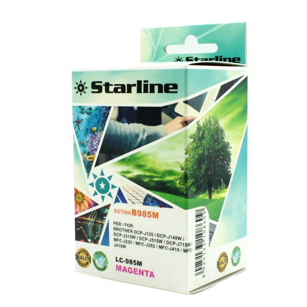 SSTINKB985M Starline - Cartuccia ink - per Brother - Magenta - LC985M - 15ml
